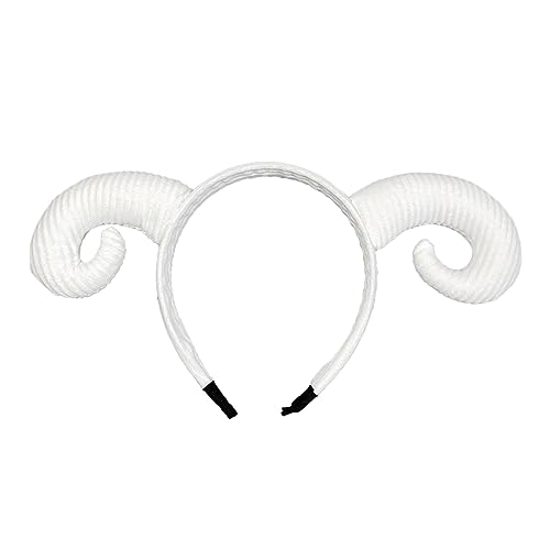 MinnowXY Weiches Ziegen-Schaf Stirnband Horn Tier Cosplay Haarreif für Kinder zeigt Bühne Tier Haarbänder Cartoon Kostüm von MinnowXY