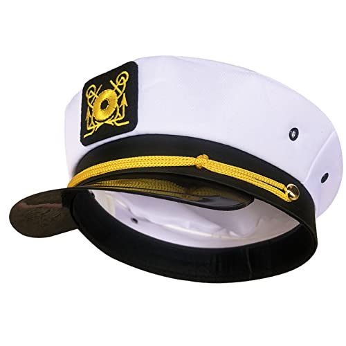 Retro Marine Cap Yacht Captain Cap Bestickte Marine Cap Navy Hut Kostüm für Halloween von MinnowXY