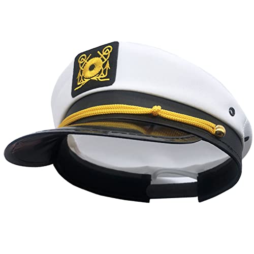 Retro Marine Cap Yacht Captain Cap Bestickte Marine Cap Navy Hut Kostüm für Halloween von MinnowXY