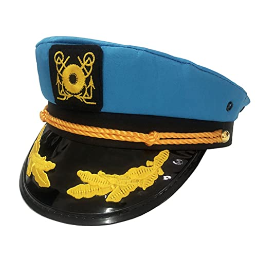 Retro Marine Kostüm Kappe Yacht Captain Cap Bestickte Marine Cap Navy Hut für Halloween von MinnowXY