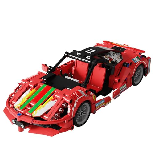 Minxtech Technik Rennwagen Bausatz, 419 Teile DIY Sportwagen Modell Bausteine Bausatz, 1:14 Sportwagen Modell Bauset Auto Spielzeug, Geschenk für 8-jährige Jungs und Mädchen (red) von Minxtech