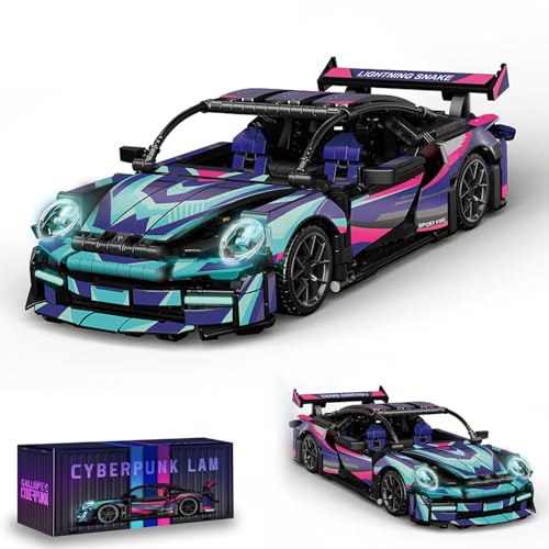 Technik Auto Sport Blöcke Set, 1114 Teile Rennen, Bau, Modellspiel, 1:14, Rennauto-Bau-Set, Geschenk Spielzeug für Kinder und Erwachsene Technik Auto Sport Blöcke Set, 1114 Teile Rennen, Bau, Modellspiel, 1:14, Rennauto-Bau-Set, Geschenk Spielzeug für Kinder und Erwachsene von Minxtech