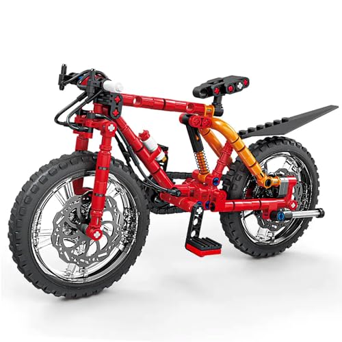 Technik Fahrrad Bausteine Modell, 212 Teile Mountainbike Bausteine Mountain Bike Modell Bauset, Konstruktionsspielzeug Bike Geschenk für Kinder und Erwachsene von Minxtech