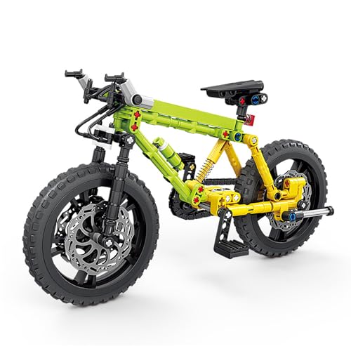 Technik Fahrrad Bausteine Modell, 220 Teile Mountainbike Bausteine Mountain Bike Modell Bauset, Konstruktionsspielzeug Bike Geschenk für Kinder und Erwachsene von Minxtech