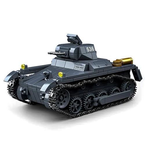 Technik Military Panzer Bausteine, 565 Teile Militär Deutschland Typ A Panzer Konstruktionsspielzeug, WW2 Armee Klemmbausteine Tank Modellbausatz, Kompatibel mit Mainstream Marken (565 PCS) von Minxtech