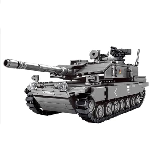 Technik Panzer Bausteine, 898 Teile Leopard 2A7 Militär Klemmbausteine Tank Bausatz, WW2 Tank Modell Spielzeug Geschenk für Kinder Erwachsene, Geschenk für Erwachsene und von Minxtech