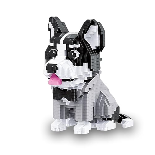 Welpe Husky Micro Bausteine, 973 Teile, Bausteine, Tiere, Spielzeug, Sammelbausteine Modell, Bauspielzeug für Kinder ab 7 Jahren von Minxtech