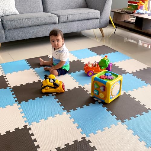 MioTetto Krabbelmatte Baby - Zertifiziert, Sicher, Robust - Spielmatte Baby, Puzzlematte, Kinderteppich - Stilvolle, Wasserfeste, Einfache MioTetto Krabbelmatte Baby - Zertifiziert, Sicher, Robust - Spielmatte Baby, Puzzlematte, Kinderteppich - Stilvolle, Wasserfeste, Einfache von MioTetto