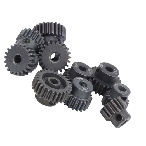 RC-Ritzelsatz Stahl 6×5×2 10-teiliges Set 16t 25t 7075 48p Stahl-RC-Automotor-Zahnradritzel 1 8 1 10 Bürstenloser Motor 5 Mm 48p Ritzel 48p von Miokycl