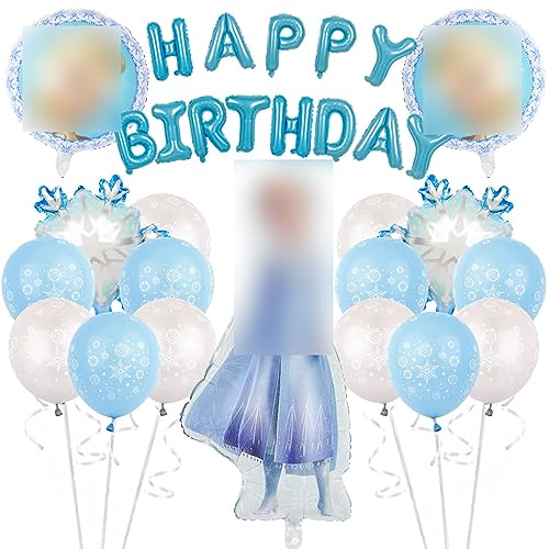 Cartoon Geburtstagsparty Deko, Eiskönigin Geburtstagsdeko, Prinzessin Folienballon Für Cartoon Geburtstagsparty Deko,Partyset Kindergeburtstag von Miotlsy