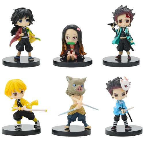 Miotlsy 6pcsCartoon Cupcake Topper, Anime Blade Figures Anime Charakter Modell Puppe Home Decoration for Kids Birthday Baby Shower Party Decoration von Miotlsy