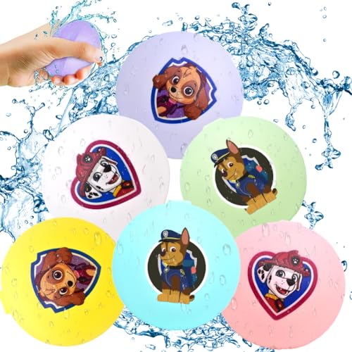 Wasserbomben 6 Stück Wiederverwendbar Pool Strand Wasserspielzeug für Jungen und Mädchen, Outdoor-Sommerspielzeug für Kinder, magnetischer Wasserball für Outdoor Aktivitäten von Miotlsy