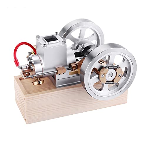 Mious Retrol Engine HM-01 Motormodellbausatz, der funktioniert, Horizontales Hit-and-Miss-Benzinmotormodell aus Metall, Craft Science Geschenk von Mious