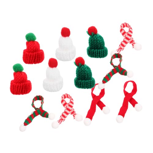 Mipcase 12 Stück Teiliges Mini Strickmützen und Schal Weihnachtsdeko Handgefertigt Vielseitig Einsetzbar für Puppen Flaschendeko und DIY Bastelprojekte Festliche Rote Weiße und Grüne Mipcase 12 Stück Teiliges Mini Strickmützen und Schal Weihnachtsdeko Handgefertigt Vielseitig Einsetzbar für Puppen Flaschendeko und DIY Bastelprojekte Festliche Rote Weiße und Grüne von Mipcase