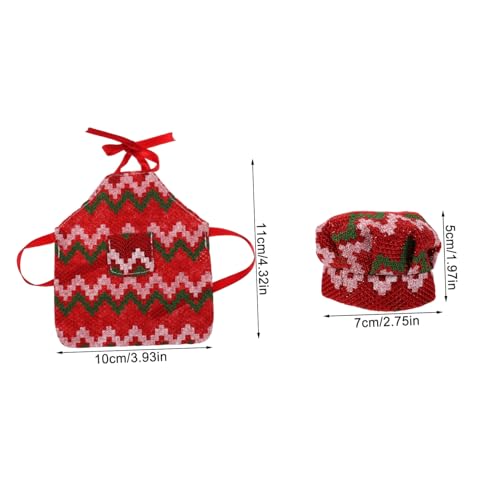 Mipcase 2 Sätze Teiliges Puppenbekleidungsset Weihnachten Mini Schürze und Kochmütze für Puppen Weiches Stoffmaterial Strapazierfähige DIY Puppenkleidung Festliches Outfit für Puppenhaus Mipcase 2 Sätze Teiliges Puppenbekleidungsset Weihnachten Mini Schürze und Kochmütze für Puppen Weiches Stoffmaterial Strapazierfähige DIY Puppenkleidung Festliches Outfit für Puppenhaus von Mipcase