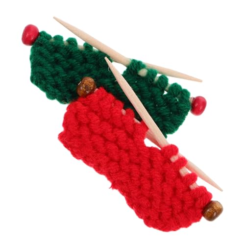 Mipcase 2 Stück Miniatur Gestrickte Mützen Handgefertigt Dekorativ Puppenhaus Zubehör Farblich Rot Grün Charmante Mini Strickmützen als Niedliche Schreibtisch und Wohnaccessoires Mipcase 2 Stück Miniatur Gestrickte Mützen Handgefertigt Dekorativ Puppenhaus Zubehör Farblich Rot Grün Charmante Mini Strickmützen als Niedliche Schreibtisch und Wohnaccessoires von Mipcase