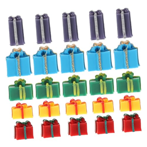 Mipcase 25 Stück Teiliges Mini Weihnachtsgeschenkboxen Bunte Resin Miniatur Deko für Puppenhaus Realistische Weihnachtsdeko für Tisch Schrank Party Festtagsatmosphäre Mipcase 25 Stück Teiliges Mini Weihnachtsgeschenkboxen Bunte Resin Miniatur Deko für Puppenhaus Realistische Weihnachtsdeko für Tisch Schrank Party Festtagsatmosphäre von Mipcase