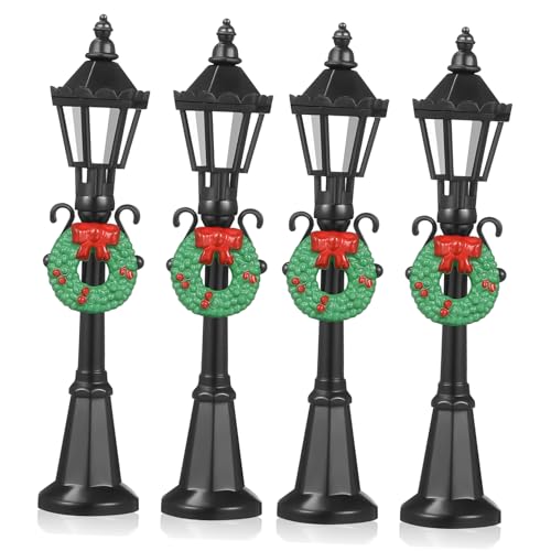Mipcase 4 Stück Teiliges Miniatur Weihnachtslampenpfosten Realistische Straßenlaternen Modelle für Puppenhaus und Mikrolandschaft Robuste Kunststoff Deko für Festliche Heim und Mipcase 4 Stück Teiliges Miniatur Weihnachtslampenpfosten Realistische Straßenlaternen Modelle für Puppenhaus und Mikrolandschaft Robuste Kunststoff Deko für Festliche Heim und von Mipcase