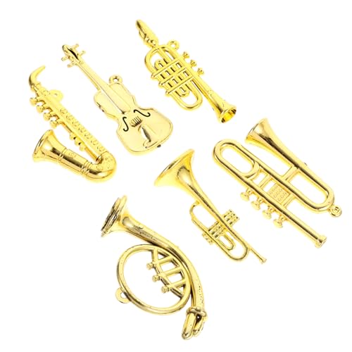 Mipcase 6 Stück Teiliges Miniatur Musikinstrumenten aus Kunststoff Mini Puppenhaus Zubehör Mini Trompete und Saxophon Weihnachtsbaum Anhänger für Wohn und Kinderzimmerdekoration Mipcase 6 Stück Teiliges Miniatur Musikinstrumenten aus Kunststoff Mini Puppenhaus Zubehör Mini Trompete und Saxophon Weihnachtsbaum Anhänger für Wohn und Kinderzimmerdekoration von Mipcase