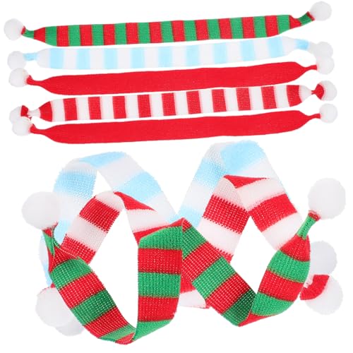 Mipcase 8 Stück Teiliges Mini Weihnachtsschals aus Gestrickte Mini Schals für Weihnachtsdeko Puppen und Flaschen Dekoration Ornamente für Baum und Tisch Mipcase 8 Stück Teiliges Mini Weihnachtsschals aus Gestrickte Mini Schals für Weihnachtsdeko Puppen und Flaschen Dekoration Ornamente für Baum und Tisch von Mipcase