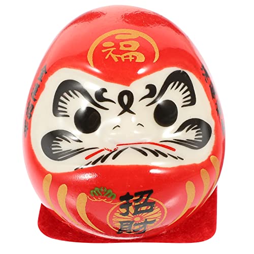 Mipcase Japanische Daruma -Puppe: Traditionelle Sammler -Daruma -Statuen -Vermögen Sammlerverzierung Für Tischauto von Mipcase