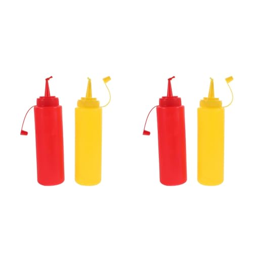 Mipcase Ketchup Streichspielzeug: 4Pcs Ketchup Squirt Flasche Spielzeug Gefälscheres Gewürz Squirt -Spender Tricky Ketchup -Flasche Neuheit Streichspielzeug Für Aprilscherz Tag von Mipcase