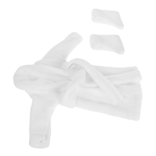 Mipcase Mini Bademantel und Socken Set für Puppen Weiches Stoffpuppenkleidungszubehör Vielseitiges Mini Puppen Outfit für Verschiedene Spielszenen Bequem und Pflegeleicht Mipcase Mini Bademantel und Socken Set für Puppen Weiches Stoffpuppenkleidungszubehör Vielseitiges Mini Puppen Outfit für Verschiedene Spielszenen Bequem und Pflegeleicht von Mipcase