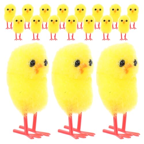 Mipcase Mini Chick Plüsch: 36Pcs Ostern Plüschspielzeug Gefüllte Tiereignetzdekoration Figur Flauschige Hühnchen -Dekore für Festivalparty von Mipcase