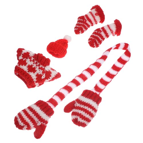Mipcase Mini Strick Doll Outfit Winterkleidung für Kleine Puppen mit Mütze Handschuhen Pullover und Socken Strapazierfähig Festliche Deko für Puppenhaus Kreatives Zubehör Mipcase Mini Strick Doll Outfit Winterkleidung für Kleine Puppen mit Mütze Handschuhen Pullover und Socken Strapazierfähig Festliche Deko für Puppenhaus Kreatives Zubehör von Mipcase