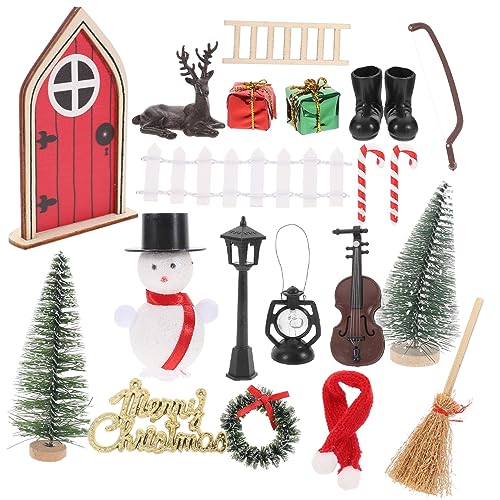 Mipcase Mini Weihnachts Deko Teiliges DIY Miniatur Feenhaus mit Feiner Verarbeitung Robust und Formbeständig als Mini Haus Zubehör für Festliche Xmas Party Dekoration Mipcase Mini Weihnachts Deko Teiliges DIY Miniatur Feenhaus mit Feiner Verarbeitung Robust und Formbeständig als Mini Haus Zubehör für Festliche Xmas Party Dekoration von Mipcase