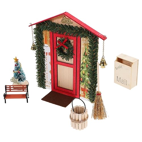 Mipcase Miniatur Puppenhaus Tür aus Holz Weihnachtsdeko für Puppenhaus Realistische Miniatur Szene Rot DIY Zubehör für Mädchen Teiliges Handgefertigt und Tragbar Mipcase Miniatur Puppenhaus Tür aus Holz Weihnachtsdeko für Puppenhaus Realistische Miniatur Szene Rot DIY Zubehör für Mädchen Teiliges Handgefertigt und Tragbar von Mipcase