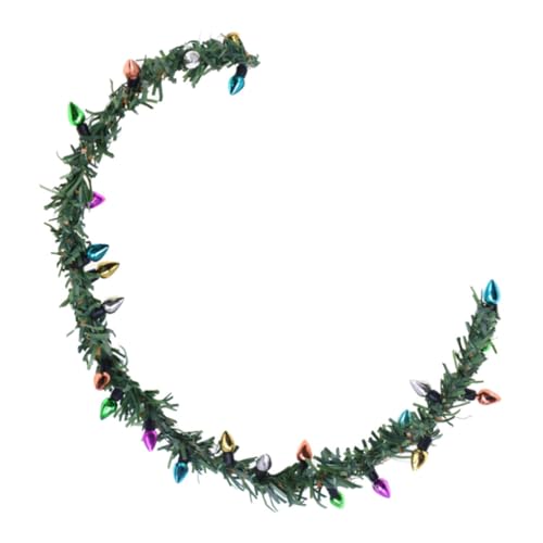 Mipcase Miniatur Weihnachtsdeko Kranz mit LED Lichterkette Geflochtene Rattan Girlande Puppenhaus Zubehör Realistische Miniatur Weihnachtsfiguren für Festliche Puppenstube Dekoration Mipcase Miniatur Weihnachtsdeko Kranz mit LED Lichterkette Geflochtene Rattan Girlande Puppenhaus Zubehör Realistische Miniatur Weihnachtsfiguren für Festliche Puppenstube Dekoration von Mipcase