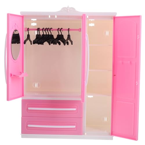 Mipcase Puppenschrank für Puppen mit Kleiderbügeln zur Aufbewahrung von Puppenkleidung Elegantes Miniaturmöbel für Puppenhäuser Kinderfreundliches Design Einfache Montage Mipcase Puppenschrank für Puppen mit Kleiderbügeln zur Aufbewahrung von Puppenkleidung Elegantes Miniaturmöbel für Puppenhäuser Kinderfreundliches Design Einfache Montage von Mipcase