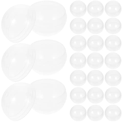 Mipcase 50 Stück Gacha-Schale leere Plastikverpackungskugel durchscheinende runde Kapseln Kunststoffbälle für Bastelarbeiten Plastikbälle für Claw Machines Geschenk Massenspielzeug hohl von Mipcase