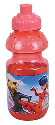 CIJEP JEI006083 Miraculous Marienkäfer Kinder Trinkflasche Ladybug Wunderflasche 350ml, rot von Fun House