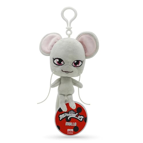 Miraculous Ladybug – Kwami Lifesize Mullo, 12,7 cm große Maus, Plüsch-Spielzeug zum Anklippen für Kinder, superweiches Sammlerstück, Stofftier mit Glitzerstichaugen und farblich passendem Miraculous Ladybug – Kwami Lifesize Mullo, 12,7 cm große Maus, Plüsch-Spielzeug zum Anklippen für Kinder, superweiches Sammlerstück, Stofftier mit Glitzerstichaugen und farblich passendem von Miraculous