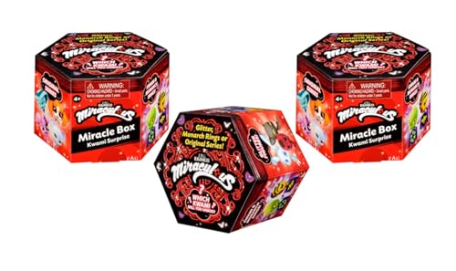 Miraculous Ladybug Miracle Box Kwami Surprise Series 3 Blind Box Minifigur 3er Set von Miraculous