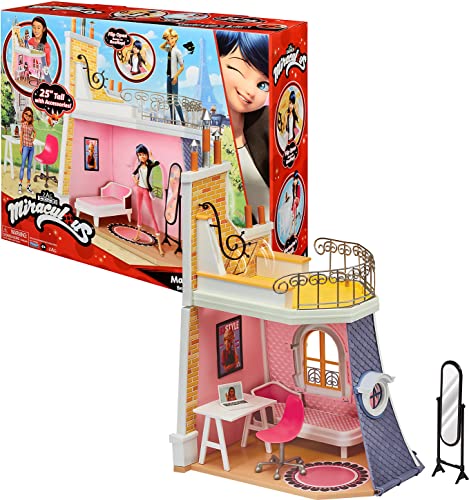 BANDAI - Miraculous Ladybug - Marinettes Zimmer - Spielwelt kompatibel mit 26 cm Puppen - P50660 von BANDAI