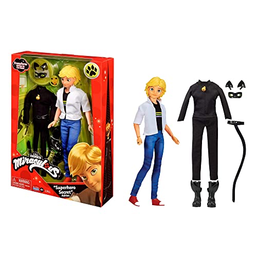 Miraculous: Tales of Ladybug and Cat Noir Adrien to Cat Noir Secret Superhero Fashion Doll with Accessories, 50358 von Miraculous