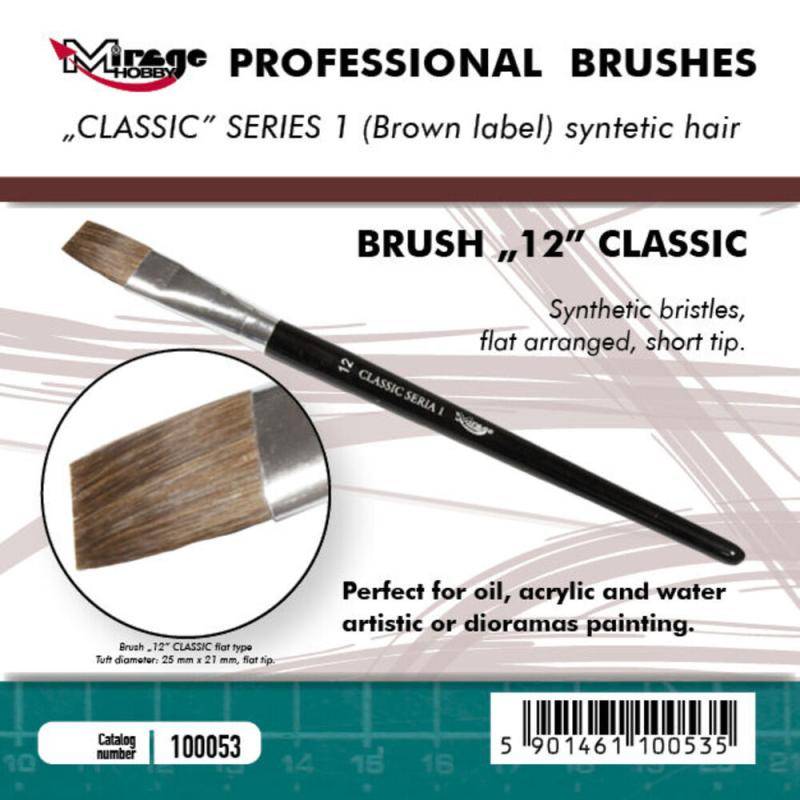 Brush Flat - Classic Series 1 - Size 12 von Mirage Hobby