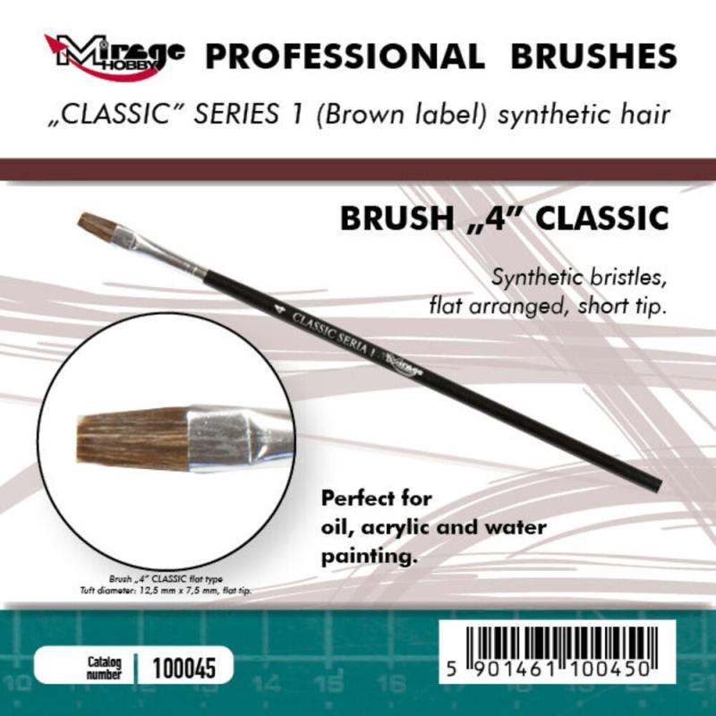 Brush Flat - Classic Series 1 - Size 4 von Mirage Hobby