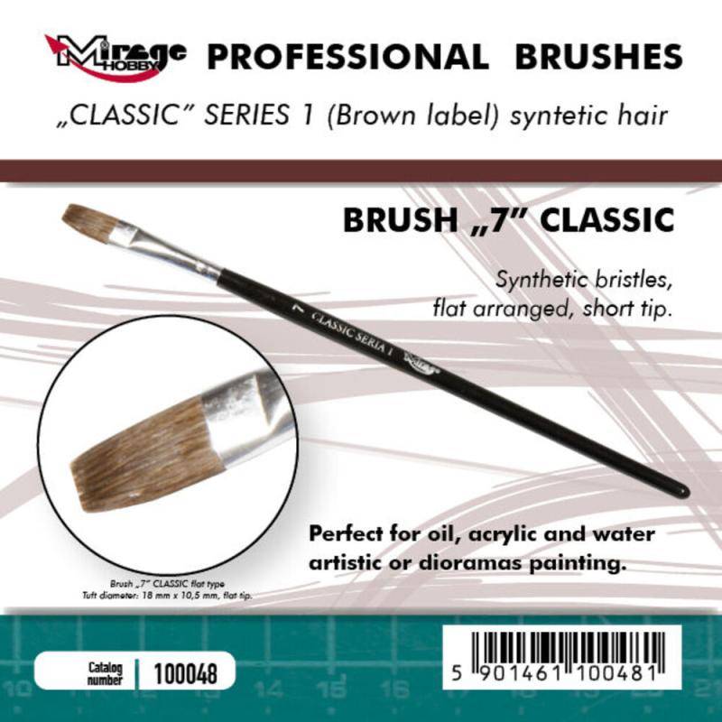 Brush Flat - Classic Series 1 - Size 7 von Mirage Hobby