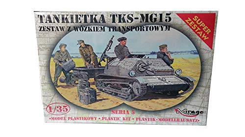 Mirage Hobby 35515 - Tankette TKS/MG 15 mit Universal Transportanhänger, Panzer von Mirage Hobby