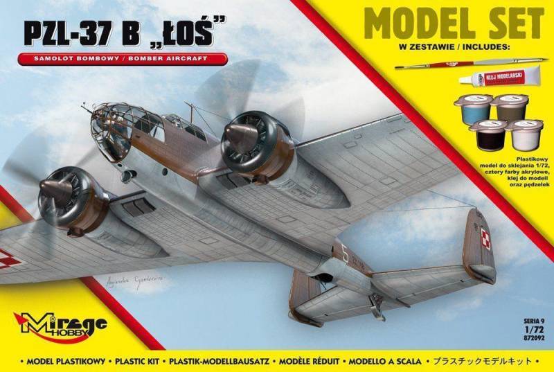 PZL-37 B Los (Polish Bomber Aircraft) Model Set von Mirage Hobby