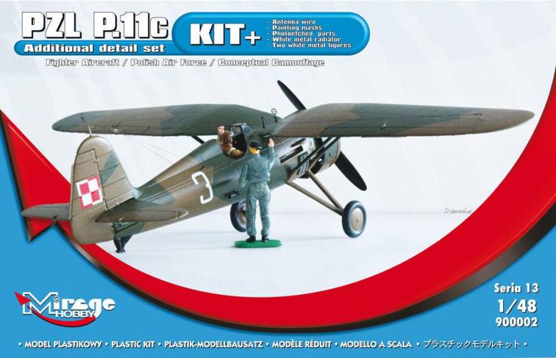 PZL P.11c Fighter Aircraft Polish Air Force (KIT+) von Mirage Hobby