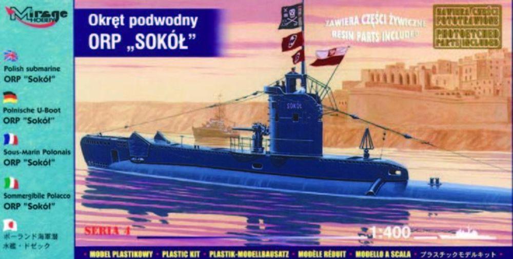 Polnisches U-Boot ORP Sokol mit Fotoätzteilen von Mirage Hobby