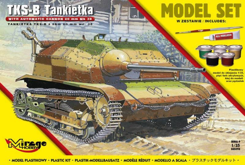 Tankette TKS-B (w/automatic cannon 20mm Mk.38) (Model Set) von Mirage Hobby