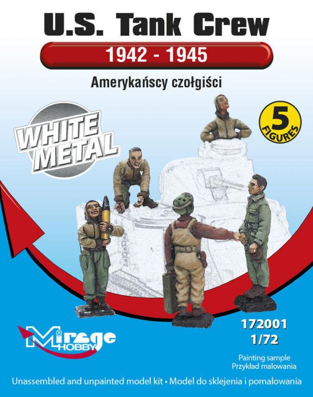 U.S.Tank Crew 1942-45 (5 Figuren - White Metal) von Mirage Hobby