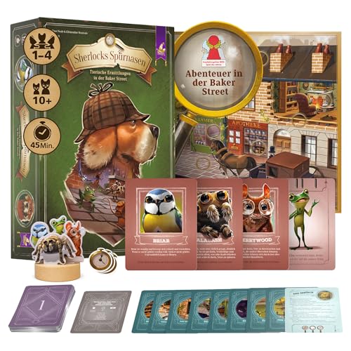 Mirakulus Sherlocks Spürnasen: Tierische Ermittlungen in der Baker Street | Kooperative Brettspiele & Familienspiele ab 10 Jahren | Detektiv Spiel Kinder & Rätsel Spiel Kinder | 1–4 Spieler, Deutsch Mirakulus Sherlocks Spürnasen: Tierische Ermittlungen in der Baker Street | Kooperative Brettspiele & Familienspiele ab 10 Jahren | Detektiv Spiel Kinder & Rätsel Spiel Kinder | 1–4 Spieler, Deutsch von Mirakulus