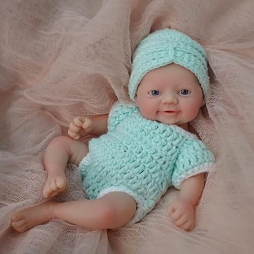 Mire & Mire 18 cm Mini Ganzkörper Silikon Reborn Baby Puppe Neugeborenes Baby Puppe Echte Baby Doll Handgemachte Weiche Babypuppe Mädchen von Mire & Mire